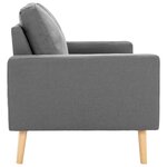 Vidaxl canapé à 3 places gris clair tissu