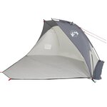 vidaXL Tente de plage gris 268x223x125 cm 185T polyester