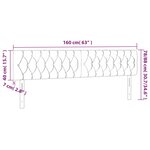 vidaXL Têtes de lit 2 Pièces Crème 80x7x78/88 cm Tissu