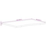 vidaXL Dessus de bureau avec courbe 140x50x2 5 cm manguier massif brut