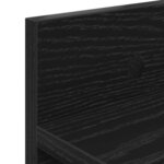 vidaXL Porte-manteau mural avec étagère Chêne noir 80 x 10.5 x 18 cm