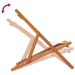 vidaXL Chaises de plage pliables lot de 2 crème tissu