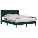 vidaXL Cadre de lit avec tête de lit Vert foncé 120 x 200 cm Velours