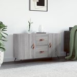 vidaXL Buffet sonoma gris 100x36x60 cm bois d'ingénierie