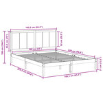 vidaXL Cadre de lit extra long sans matelas 160x220 cm bois massif