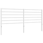 vidaXL Tête de lit métal blanc 180 cm