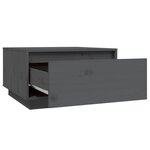 Vidaxl table basse gris 55x56x32 cm bois massif de pin