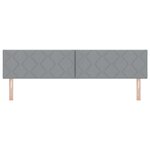 Tête de lit LED vidaXL avec design en blocs de diamant en gris clair  200 cm en tissu