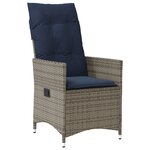 Ensemble de Salle à Manger de Jardin 9 Pièces avec Coussins en Rattan Poly