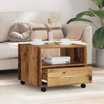 vidaXL Table basse Bois ancien 55 x 55 x 45 cm Bois d'ingénierie
