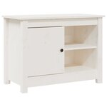 vidaXL Meuble TV Blanc 70x36 5x52 cm Bois de pin massif