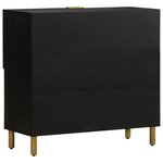 vidaXL Buffet noir 80x33x75 cm bois d'ingénierie