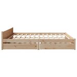 vidaXL Cadre de lit sans matelas 200x200 cm bois massif de pin