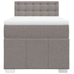 vidaXL Sommier à lattes de lit avec matelas Taupe 100x200 cm Tissu