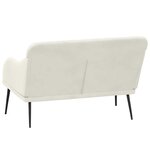 vidaXL Banc Crème 110x76x80 cm Velours