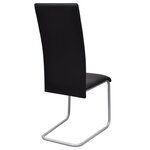 vidaXL Chaises à manger cantilever lot de 6 noir similicuir