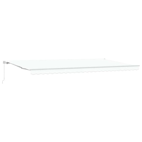 vidaXL Auvent Rétractable Blanc 600 × 350 cm Polyester et métal