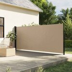 vidaXL Auvent latéral rétractable beige 180x500 cm