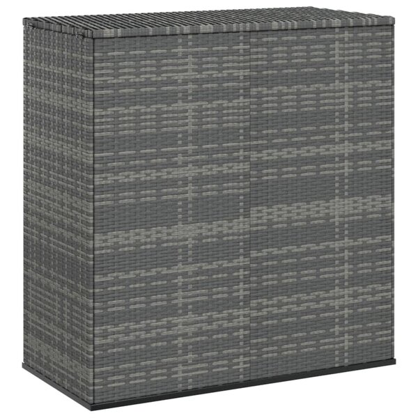 vidaXL Boîte à coussins de jardin Résine tressée 100x49x103 5 cm Gris