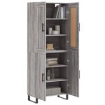 vidaXL Buffet haut Sonoma gris 69 5x34x180 cm Bois d'ingénierie