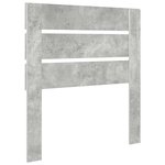vidaXL Tête de lit Gris béton 80 cm Bois d'ingénierie