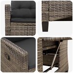 vidaXL Chaises de jardin inclinables 56 x 60 x 112 cm acier