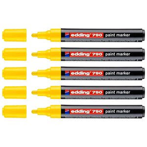 Marqueur Peinture 790 Jaune Pointe Ronde 2-3 mm x 5 EDDING
