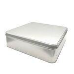 Boîte à biscuits fer blanc  vernis alimentaire  23 x 23 x 7 cm