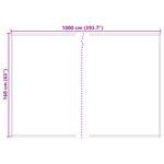 vidaXL Tissu de remplacement de store bleu et blanc 10x1.6 m
