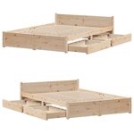 vidaXL Cadre de lit sans matelas 120x190 cm bois de pin massif