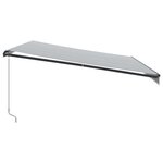 vidaXL Auvent manuel rétractable avec LED anthracite blanc 500x300 cm