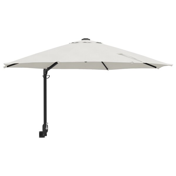 vidaXL Parasol Déporté Sable Polyester  Aluminium Grand Pliable