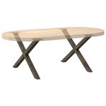 vidaXL Pieds de table basse en forme de X  2 pièces  acier naturel  70 x (42-43) cm