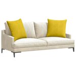 vidaXL Coussins de canapé 2 Pièces Jaune 80 x 80 cm