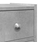 vidaXL Armoire de salle de bain étroite avec roulettes gris béton