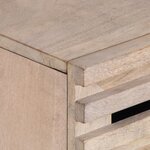 vidaXL Table de chevet blanc 50x34x60 cm bois de manguier massif