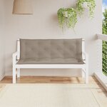 vidaXL Coussins de banc de jardin 2 Pièces taupe 150x50x7 cm tissu Oxford