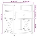 vidaXL Table de chevet sonoma gris 40x42x55 cm bois d'ingénierie