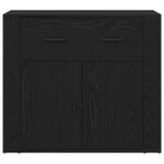 Buffet vidaXL Noir Chêne 80x33x70 cm Bois d'ingénierie