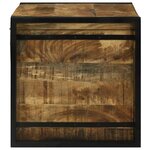 vidaXL Boîte de Rangement 80 x 50 x 50 cm Bois de mangue brut et métal