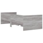 vidaXL Cadre de lit avec tiroirs sans matelas sonoma gris 90x190 cm