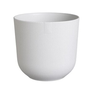 Pot de fleur Jazz Rond - Blanc Ø 26 x hauteur 24 cm - Intérieur 100  recyclé