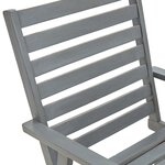 vidaXL Chaises de salle à manger d'extérieur 8 Pièces Gris Bois d'acacia