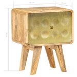 vidaXL Table de chevet Bois de manguier massif 40x30x49 cm