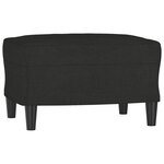vidaXL Fauteuil avec repose-pied Noir 60 cm Tissu