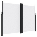 vidaXL Auvent latéral rétractable blanc 180x1000 cm