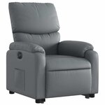 vidaXL Fauteuil inclinable électrique gris similicuir