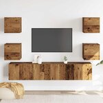 vidaXL Meubles TV muraux 6 Pièces vieux bois bois d'ingénierie