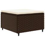 vidaXL Salon de jardin avec coussins 7 Pièces marron résine tressée