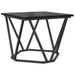 vidaXL Table basse 3 Pièces Chêne noir Bois d'ingénierie et acier